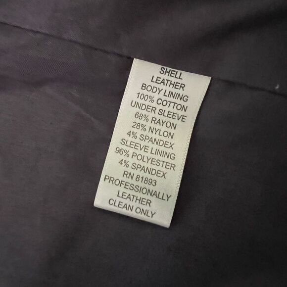 GILI Leather Jacket Open Front size 0 Dusty Purple - Picture 5 of 6